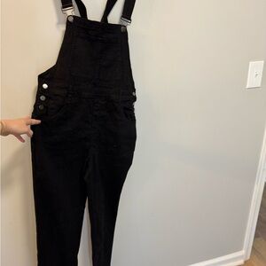 Black Denim Overalls